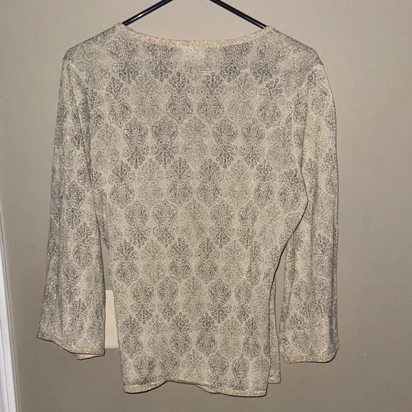 NEXT 90’s vintage shimmering Beige Knit Top - Picture 7 of 7